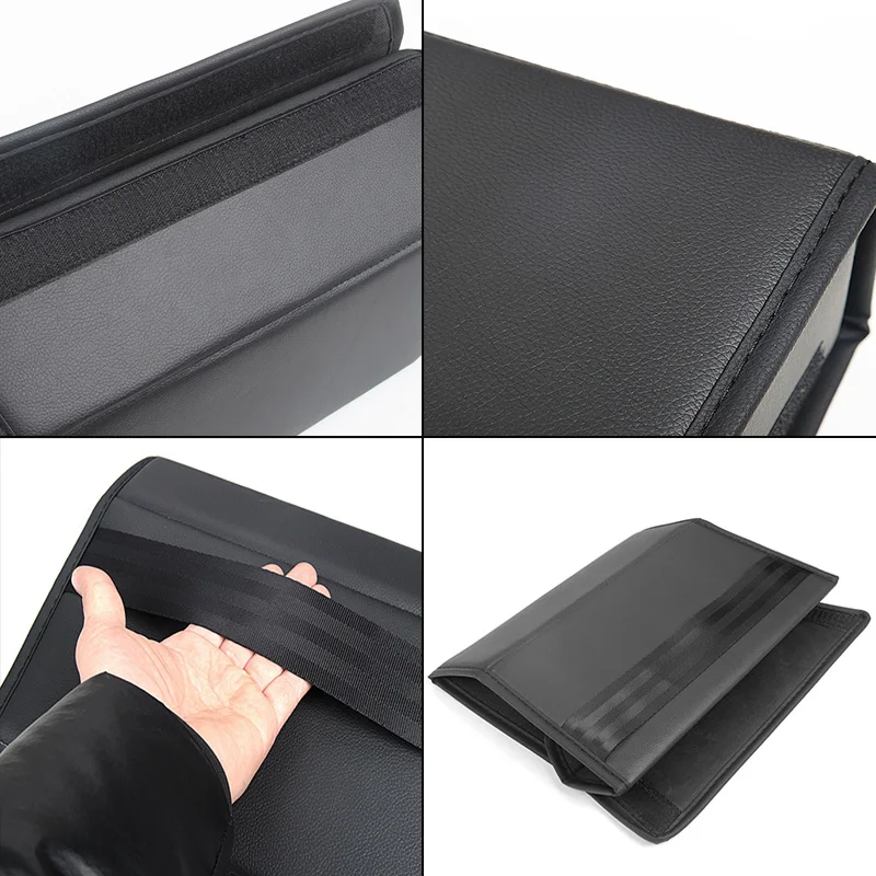 

Car Modification Accessories Intermediate Storage For Tesla Model Y Under Seat Storage Box Folding Leather Organizer Box