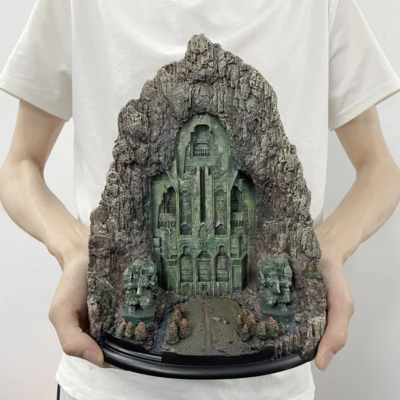 Высококачественная 27см статуэтка воина гномов из смолы, изображающая дверь Одинокой горы Эребор, модель коллекции игрушек настольного декора.