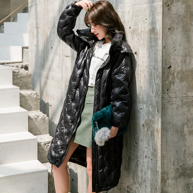 Женская зимняя куртка длинное пальто женская толстая теплая одежда 2020 Корейская