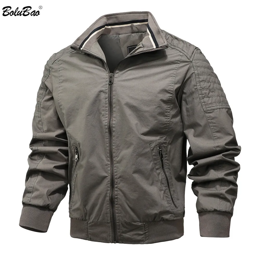 Мужская однотонная куртка BOLUBAO простая в британском стиле модные куртки верхняя