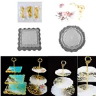 Трехслойная форма для фруктов, поднос для чая, силиконовые формы, эпоксидная смола, поднос для хранения, форма для украшения стола, подставка для рукоделия, аксессуары