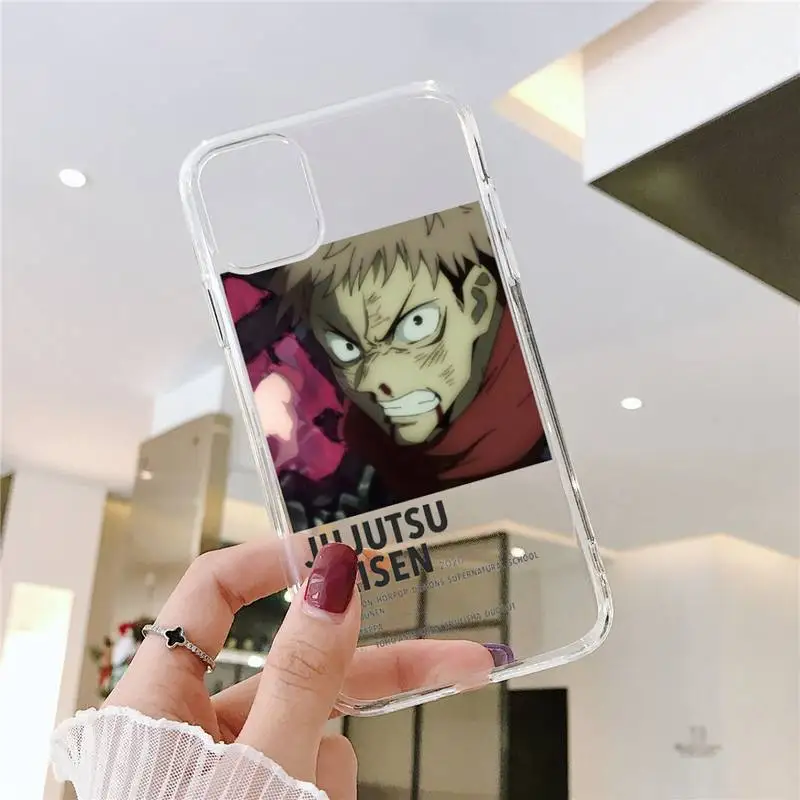 

Jujutsu Kaisen Satoru Gojo anime Phone Case Transparent soft For iphone 5 5s 5c se 6 6s 7 8 11 12 plus mini x xs xr pro max
