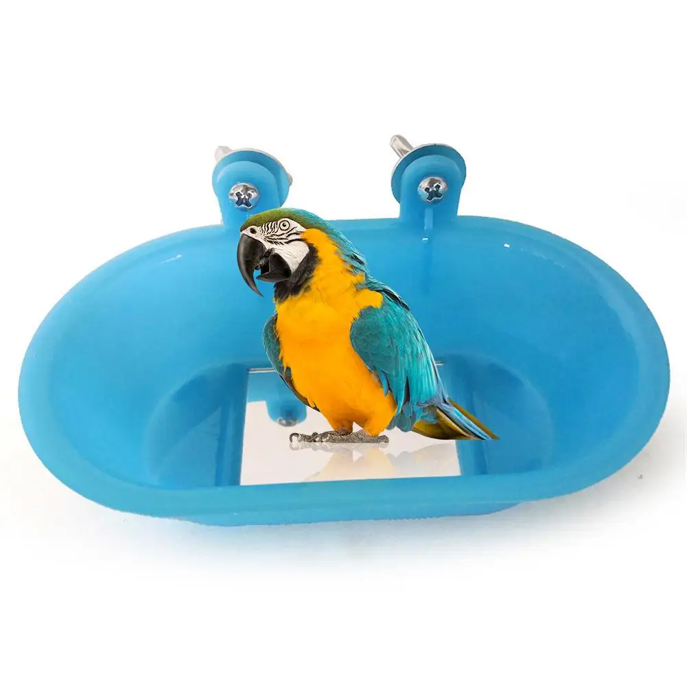 Parrot ванна с зеркалом клетка для домашних животных аксессуары Птичье зеркало для вечеринки коробка клетка для птиц маленькая клетка для попугая птиц игрушки для птиц