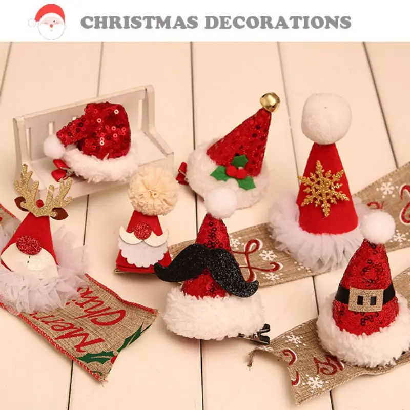 Детская Рождественская повязка на голову головной убор блестящее платье с