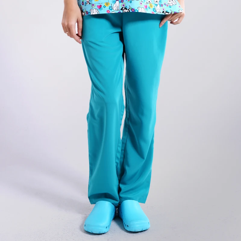 One trousers 3 Женская униформа ветеринарной медсестры, топы с коротким рукавом, удобная футболка, больничная одежда, медицинский Тройник - Цвет: One trousers 3