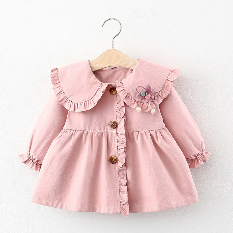 

Children's clothing spring 2021 new pure color children's skirt Korean lace long-sleeved girls dress christmas dress for girls