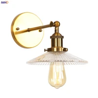 iwhd loft decor industrial retro wall light fixtures glass lampshade plating gold antique vintage wall lamp led stair lights