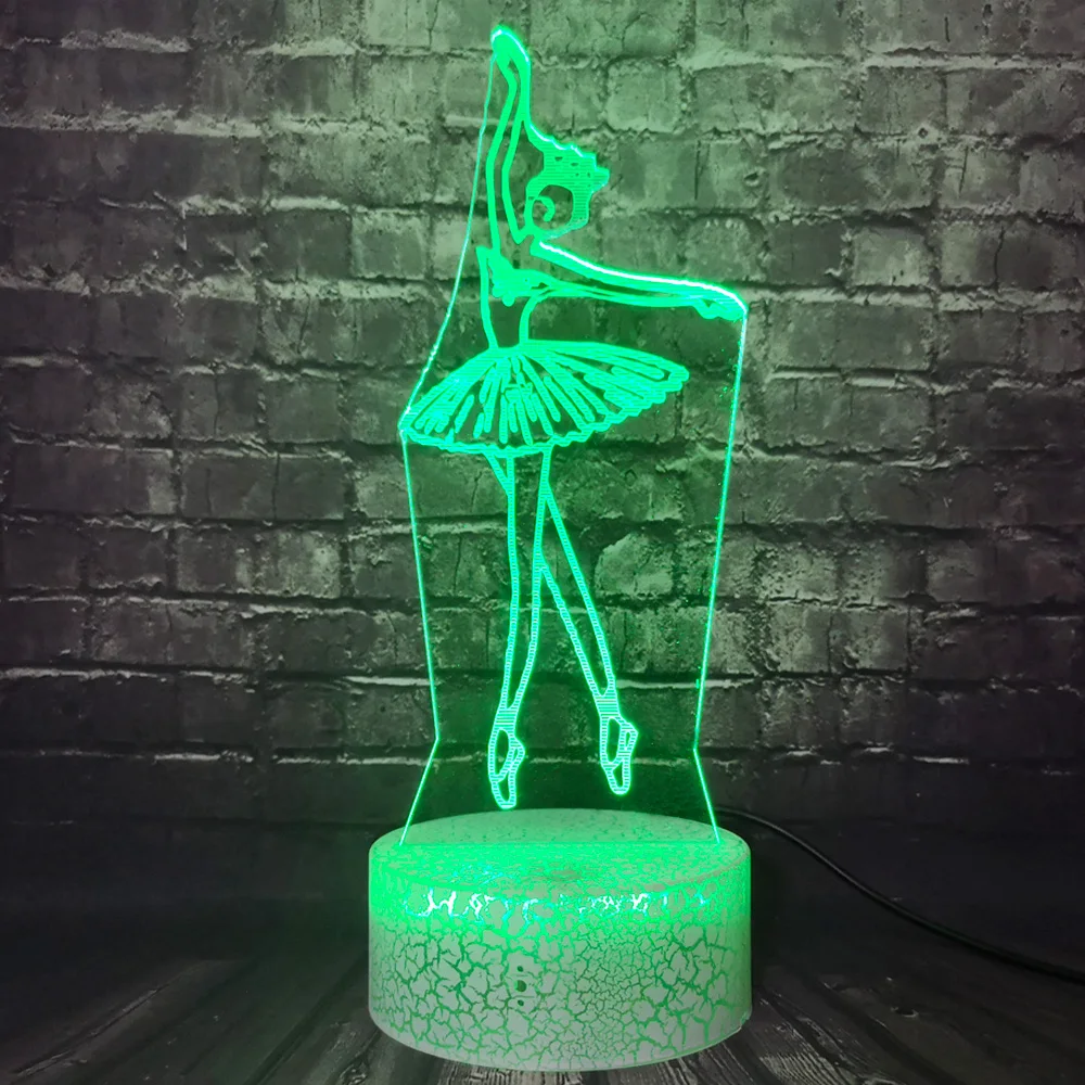 Артист балет Танцор мультфильм 3D оптический комикс музыка серия светодиодный 7