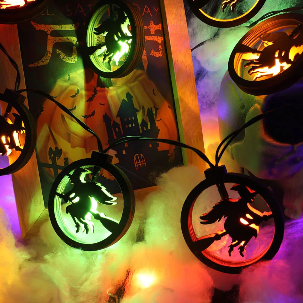 

Гирлянда-волшебник на Хэллоуин, 20 шт., гирлянда-череп, гирлянда-волшебник на Хэллоуин, праздничное украшение для дома, двора, для помещений