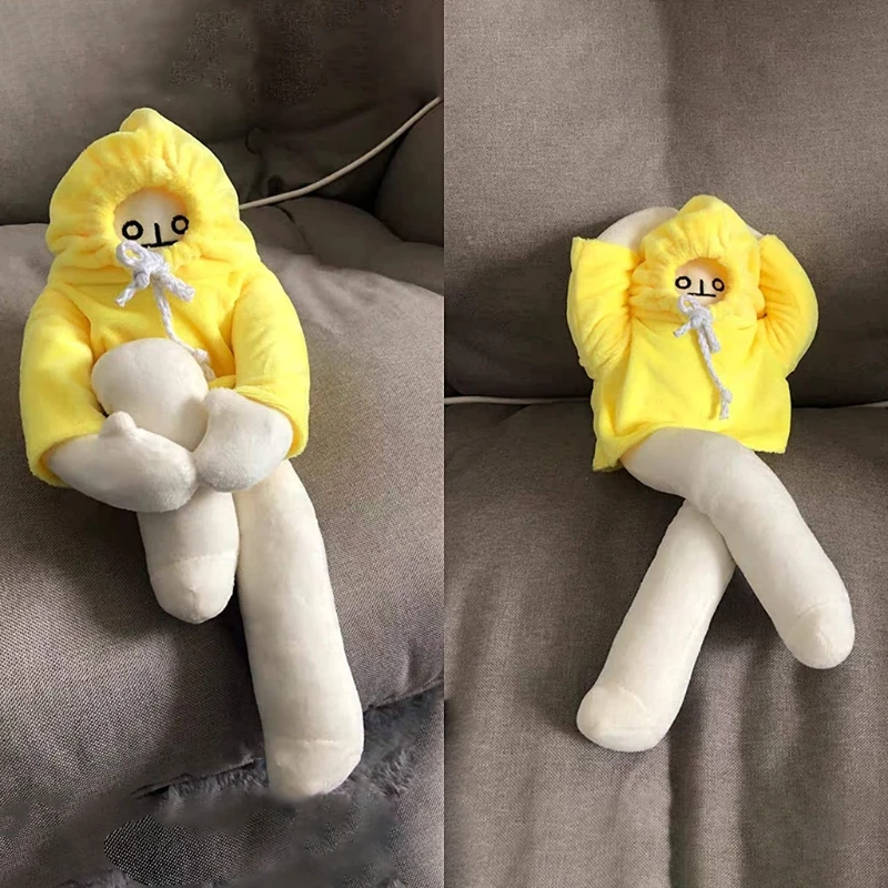 

Kawaii Банан Человек Кукла Плюшевая Игрушка Декор для комнаты Мягкая интерактивная игрушка для взрослых облегчение беспокойства Отличный подарок на день Святого Валентина