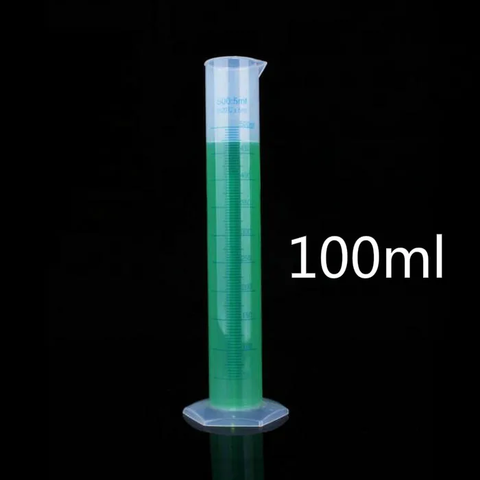 100 мл 2 шт Высокое качество прозрачный пластиковый химический цилиндр