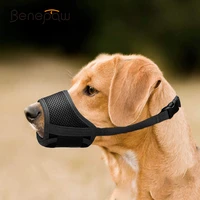 benepaw breathable soft mesh padded muzzle for dog adjustable loop comfortable pet mouth cover to prevent biting barking chewing