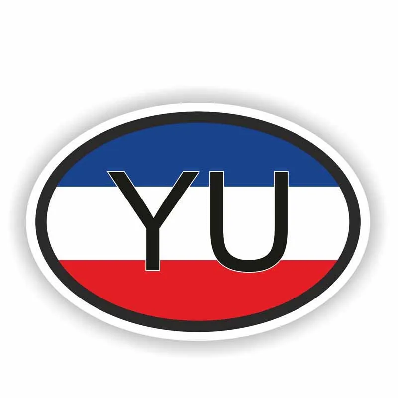 

13.5*9cm Yugoslavia national flag Car-Sticker Automobiles Motorcycles Window Bumper Laptop Vinyl Decal PVC Decorative Goods