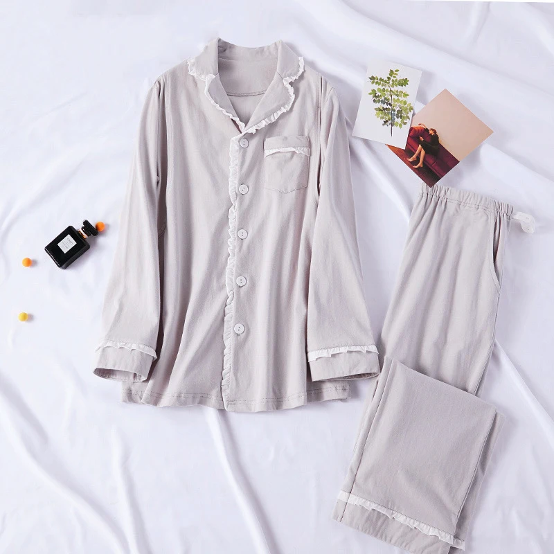 2020 модная весенняя Хлопковая пижама одежда для сна кормящих матерей с длинными