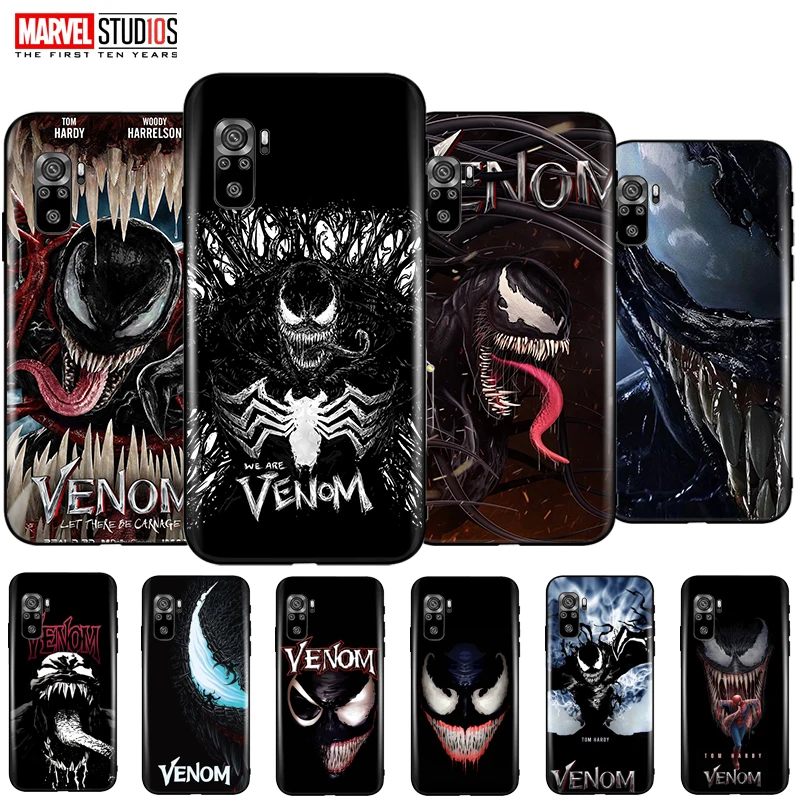 

Venom Phone Case For Xiaomi Redmi Note 10S Soft Funda Cover Marvel Avengers SpiderMan Captain America Thor Deadpool