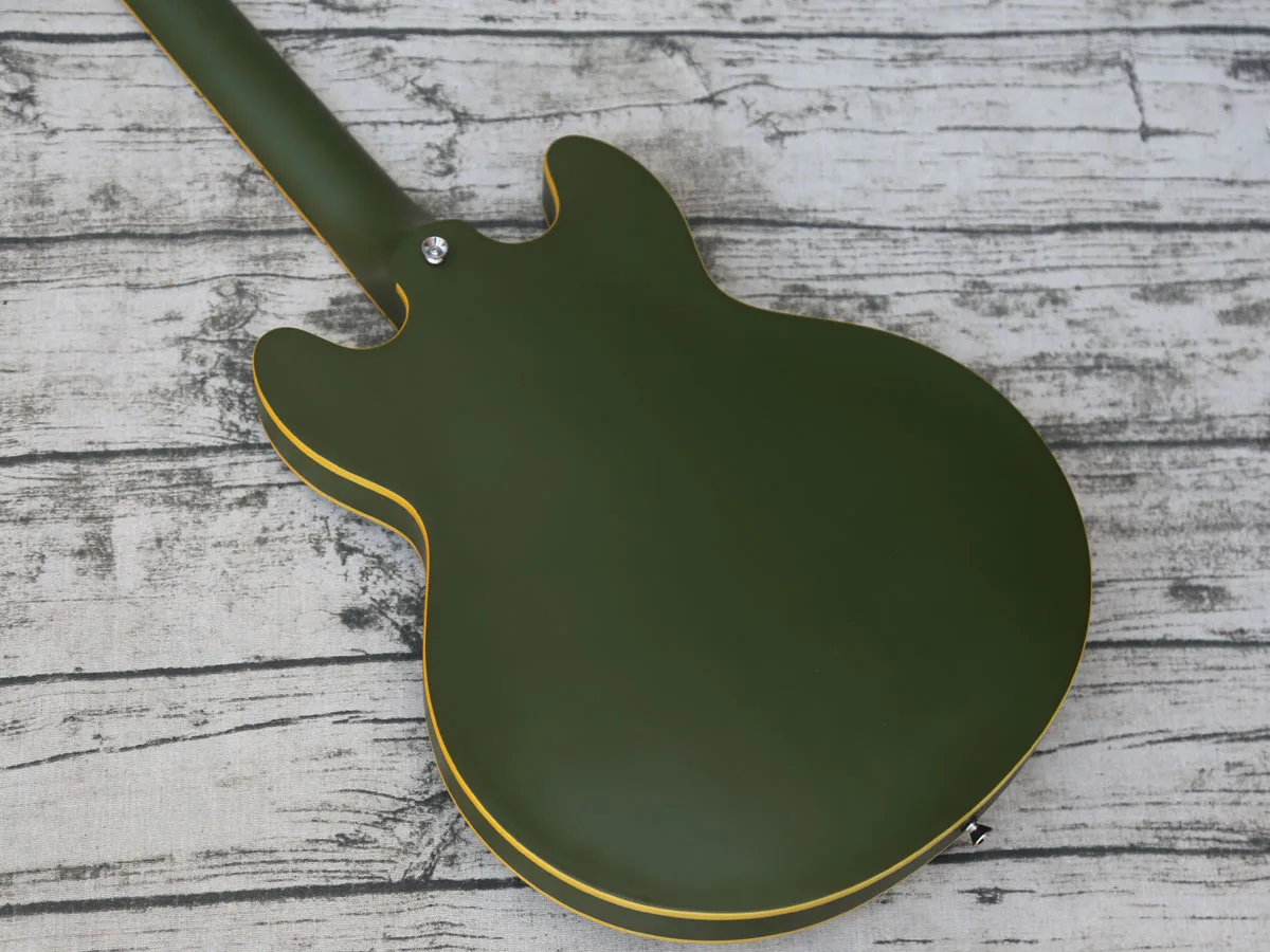 Атласная отделка электрическая гитара с левой рукой и полым корпусом малая Body339 |