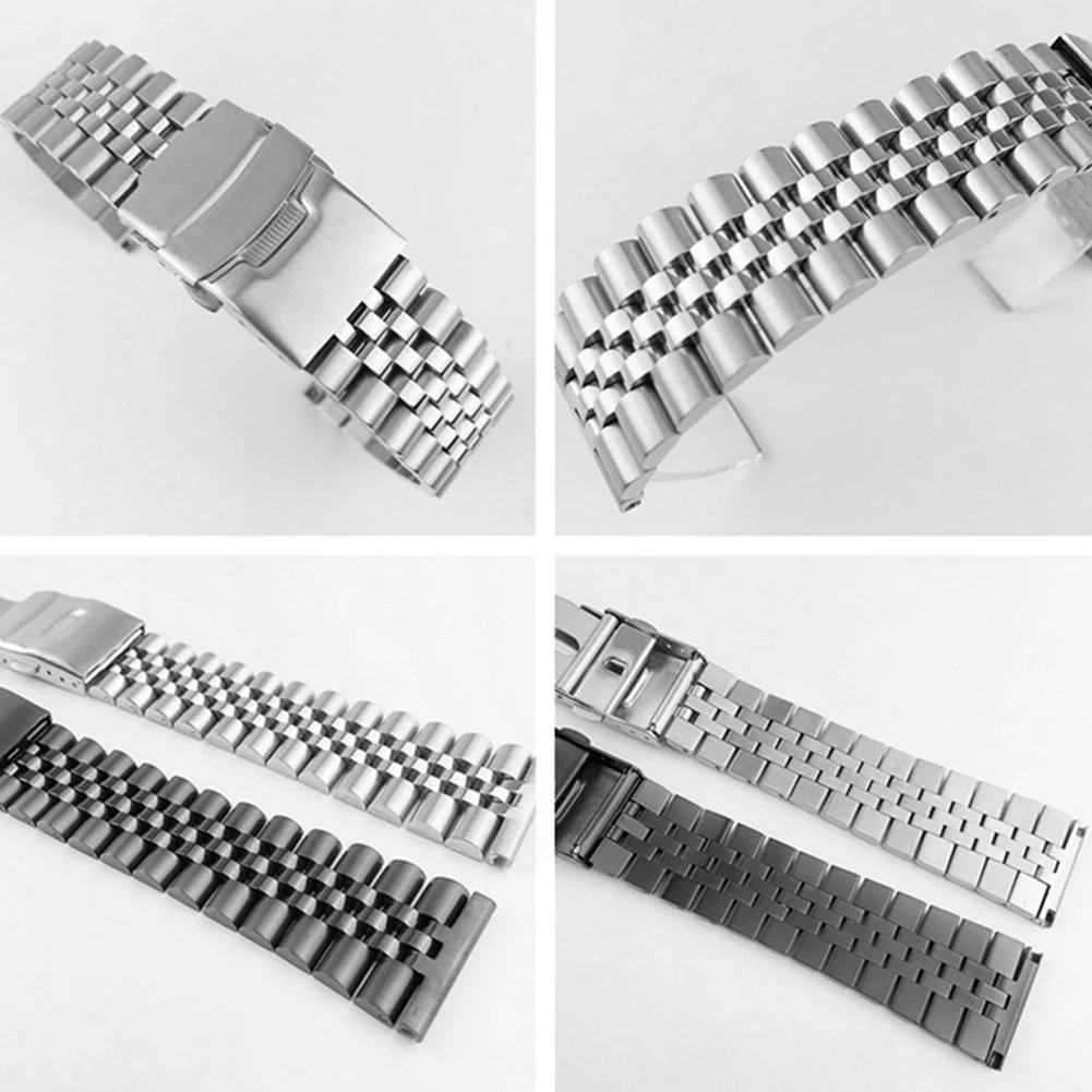 Умные часы регулируемые нержавеющая сталь твердая Двойная застежка ремешок для
