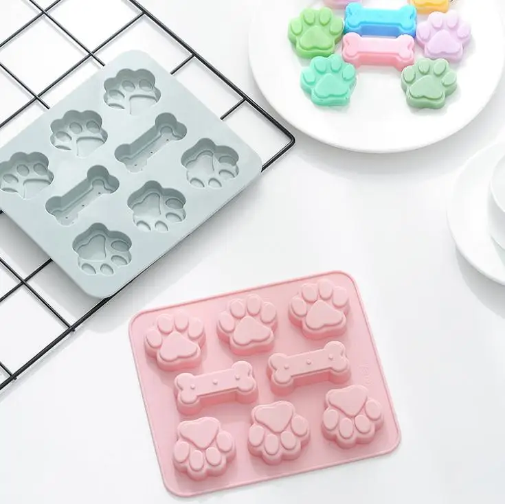 2 шт./лот форма для торта в форме кошачьей лапы и собаки льда силиконовая мыла