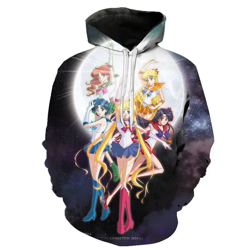 

Autumn Sailor Moon Men's And Women's Hoodie 3d Printing Kids Cartoon Sweatshirt Hot Sale Harajuku Long Sleeve Cool Pullover Tops