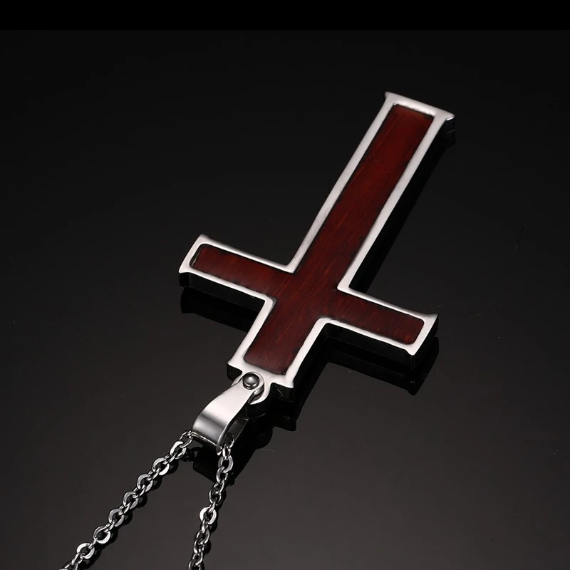 Крутой мужской Крест Христианский кулон ожерелье из нержавеющей стали Карбид
