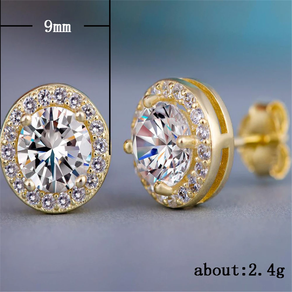 

Loredana Fashion Jewelry High-End Series Earrings For Women.White Romantic Transparent Zircon Circular Claw Set Wedding Earrings