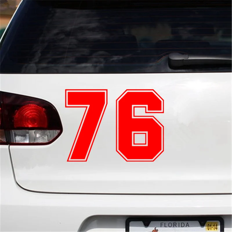 

CK3228# наклейки на авто цифры 76 водонепроницаемые наклейки на машину наклейка для авто автонаклейка стикер этикеты винила наклейки стайлинга автомобилей