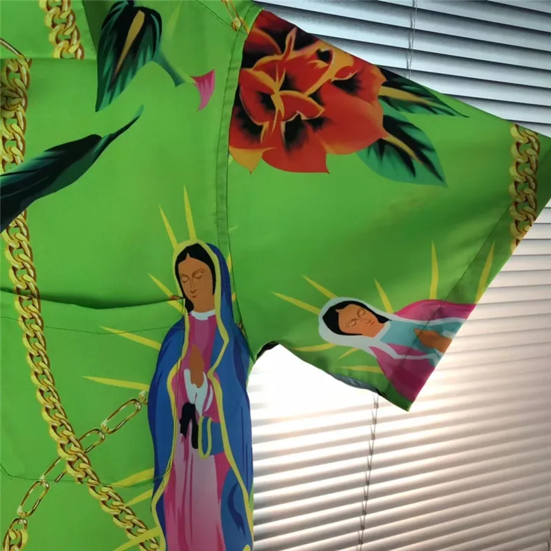 Новая гавайская рубашка WACKO MARIA с цифровым принтом для мужчин и женщин топ-версия