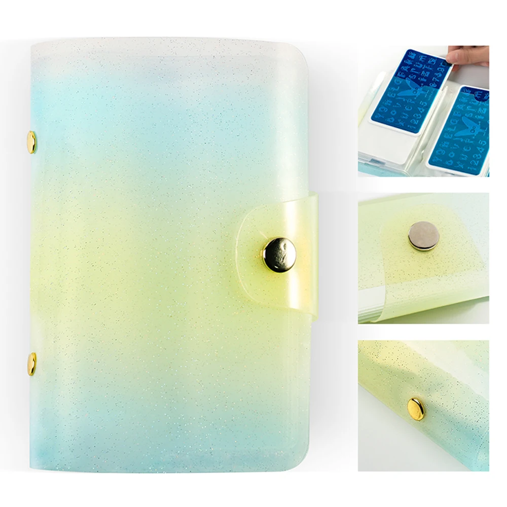 20 отделений для стемпера дизайна ногтей держатель пластин прямоугольный