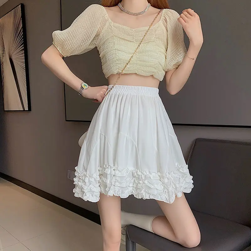 

Summer 2021 new Korean high waist slim anti light shawl skirt