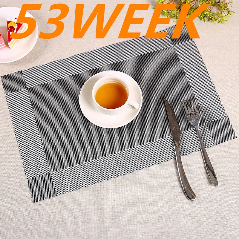 Опора для столовых приборов Teslin 4 шт. диагональная оправа Западный коврик из ПВХ