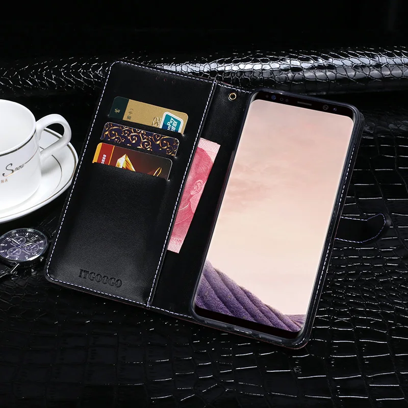 ITien Deluxe кожаный чехол для Samsung Galaxy S8 Защитный флип ТПУ силиконовый Etui кошелек