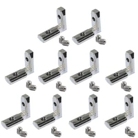 20pcs t slot l shape interior inside corner connector joint bracket for aluminum extrusion profile 2020 series slot 6mm