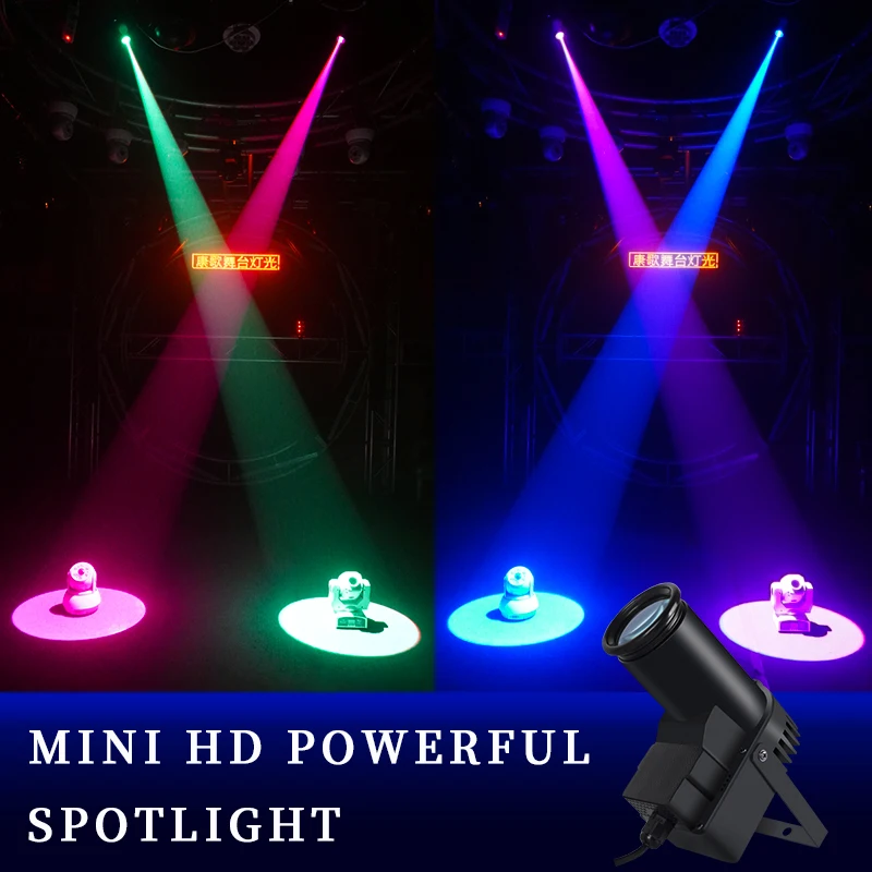 

10W Mini Stage Spotlight Led Spotlights RGB Dj Disco Spotlight Beam Spot Lights Stage Effect Lighting for Party KTV Bar