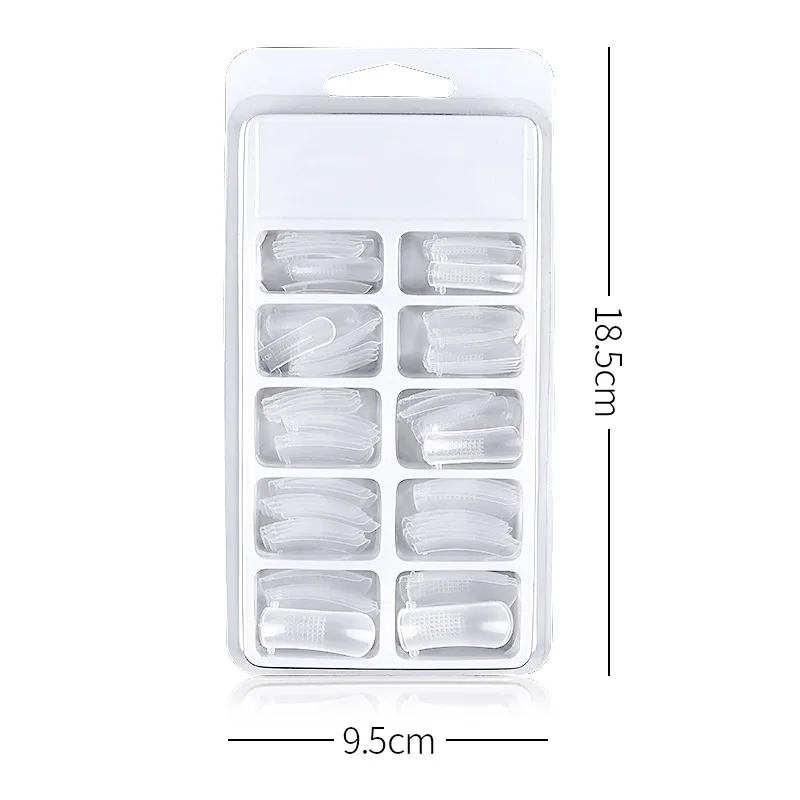 100 шт./компл. форма для быстрого наращивания ногтей Акриловые формы две накладных