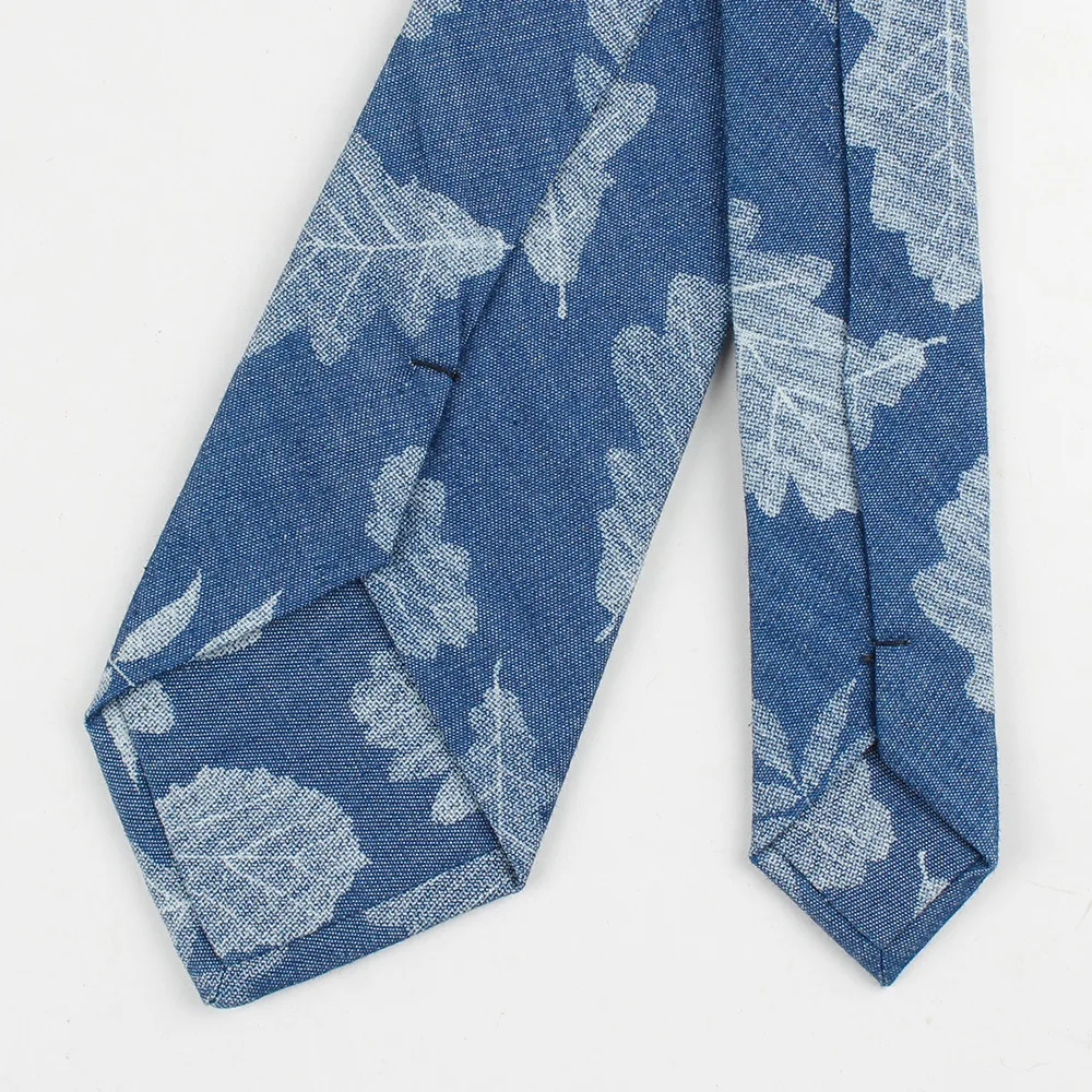 

2020 7cm Necktie Men's Cotton Printed Skinny Neck Ties for Men Fashion Casual Necktie for Wedding Party Custom Logo