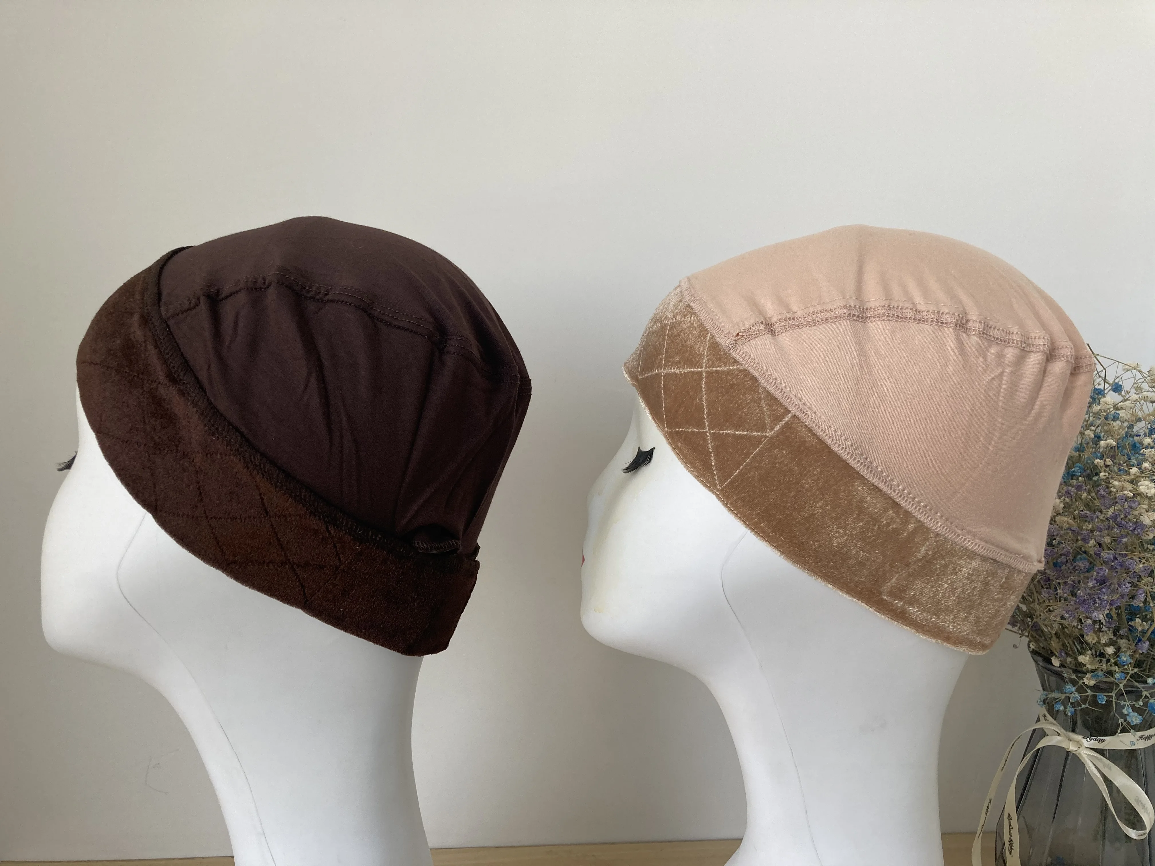 S Wig Grip Cap с регулируемой липучкой для пациентов раком бархатная головная повязка