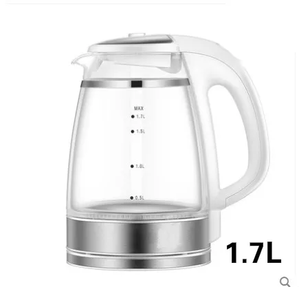 Двухслойный Электрический чайник из горячего стекла для небольшого размера 1 7