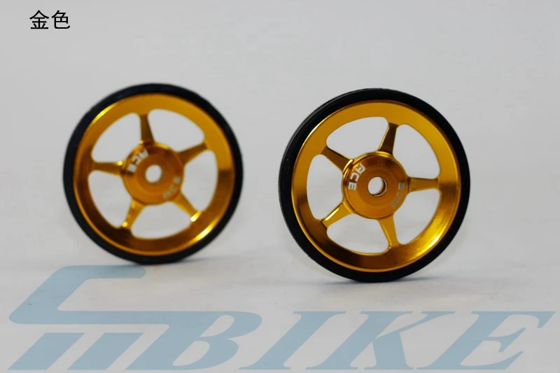 1 пара супер легкий easywheel для Brompton черный/серебристый/золотой с титановыми кляксами