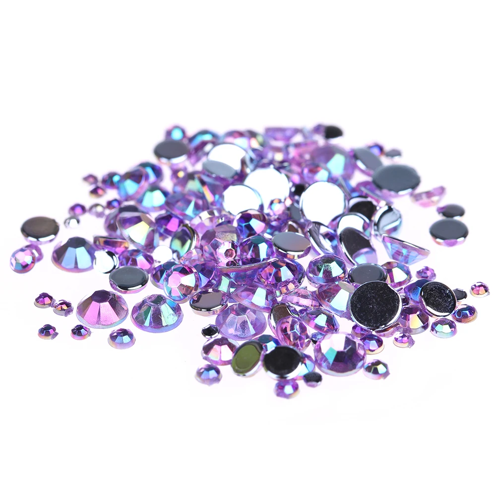 

Smart Color Acrylic Rhinestones Light Purple AB Color Shoes Clothing Decorations Sparkling Newest Nail Art Decoration Small Pack