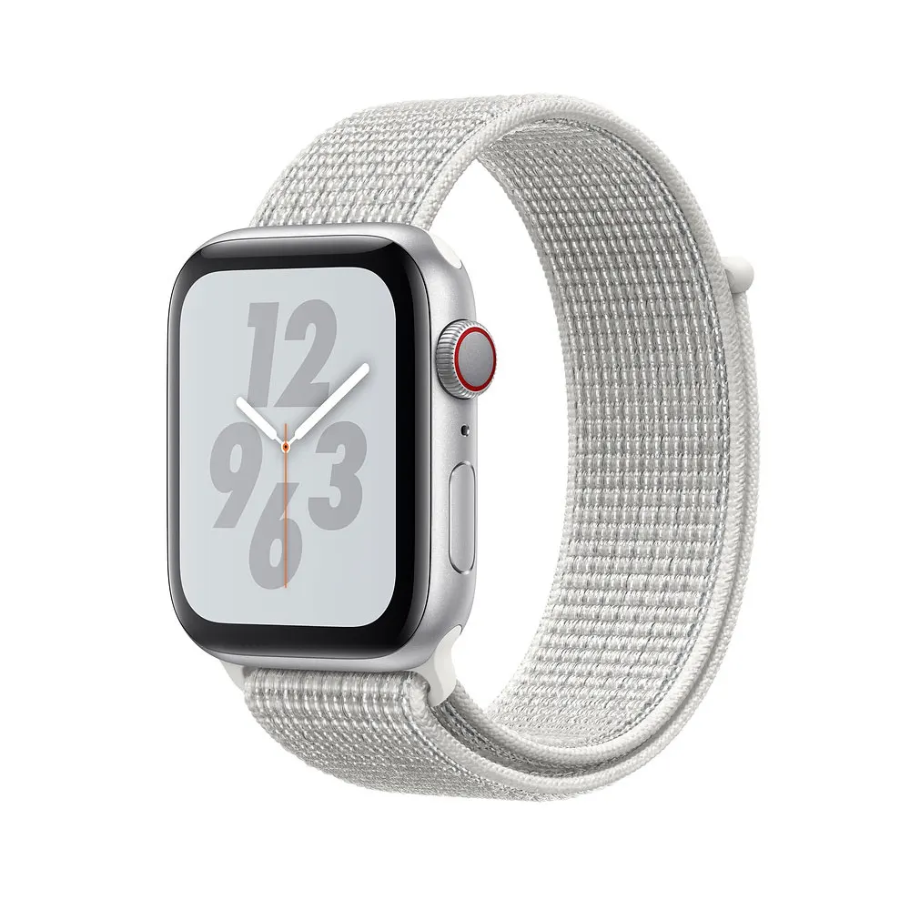 Summit white Нейлоновый спортивный бесшовный ремешок для наручных часов Apple Watch, ремешок 42 мм, 38 мм и нержавеющая сталь металлический корпус 44 мм/40 мм наручных часов iWatch, 5/4/3/2/1 браслет, ремешок на запястье для наручных часов аксессуары - Цвет ремешка: Summit white