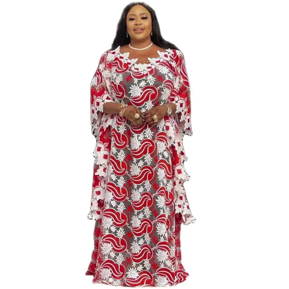 

Latest African Dresses For Women Vestido Maxi Dress Vetement Femme 2021 French Party Robe Embroidery Elegant Nigerian Clothes