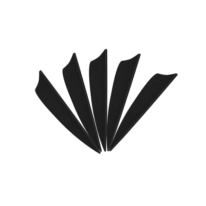 100 pcs black 50/100 шт. 2,5 дюймов стрельба из лука перо резиновая лопасти-стрелки для деревянных стекловолокна части стрел для помещений спортивные охотничьи игры - Цвет: 100 pcs black