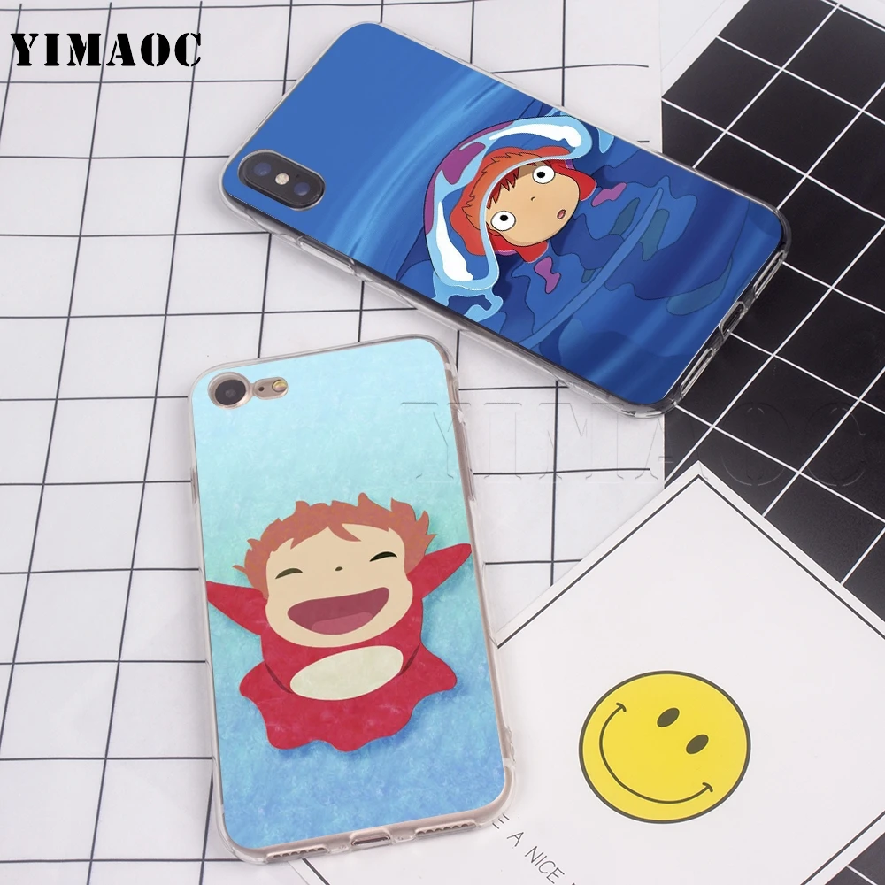 Мягкий силиконовый чехол YIMAOC Ponyo на скале для iPhone 11 Pro XS Max XR X 8 7 6 6S Plus 5 5s se |