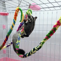 delicate handmade sugar glider toys 1pc for climbing exercising hanging toy cage accessories for bird rope perch swing toy