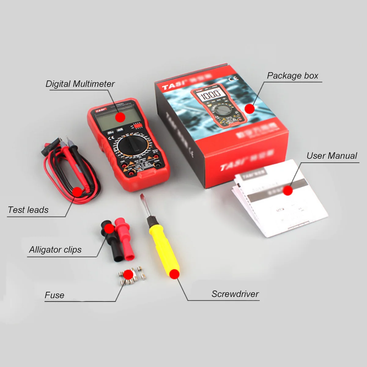

TA8301 Digital Multimeter True RMS DC/AC Voltage Current Meter Professional Multimeter Resistance Frequency Capacity OHM Meter