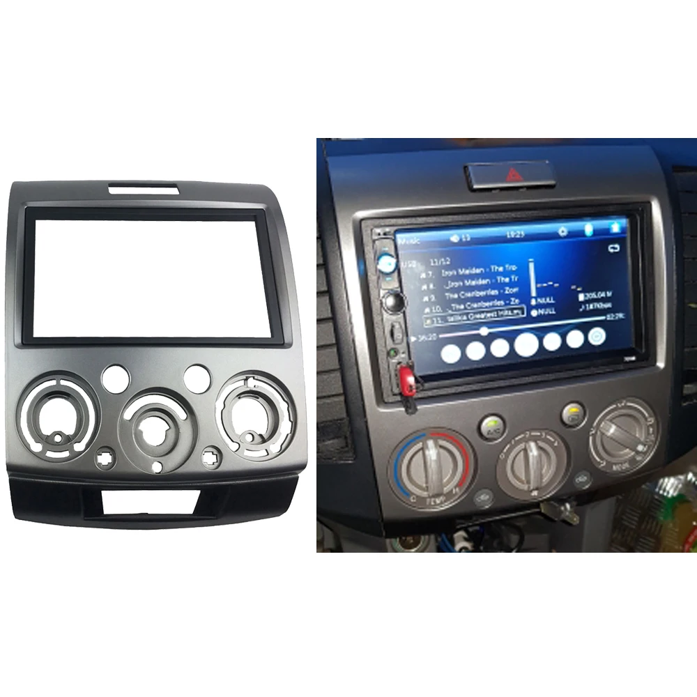 Двойной Дин Радио Рамка фасции Для Ford Everest BT50 Ranger Mazda BT-50 Dash Установка отделка комплект лицевой панели приборной панели рамка