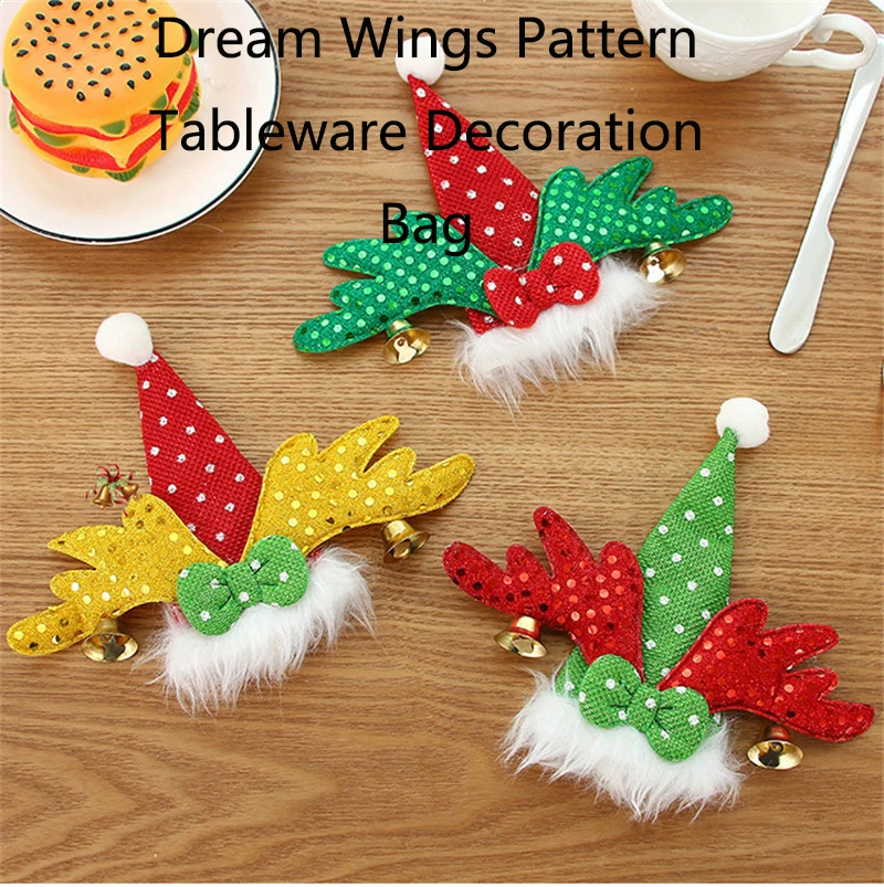 Рождественская посуда декоративный нож вилка набор милый Санта олень медведь