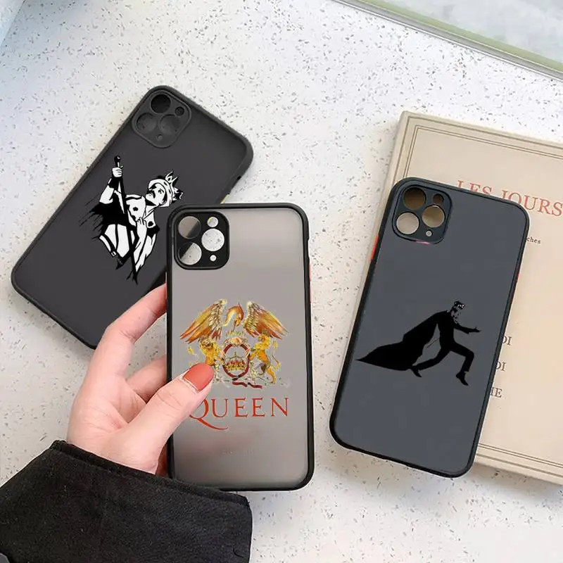 

Freddie Mercury Queen band Phone Case matte transparent For iphone 7 8 11 12 13 plus mini x xs xr pro max cover