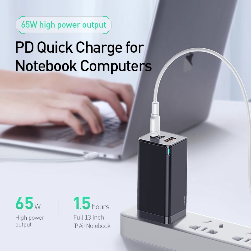 baseus 65 вт ган зарядное устройств