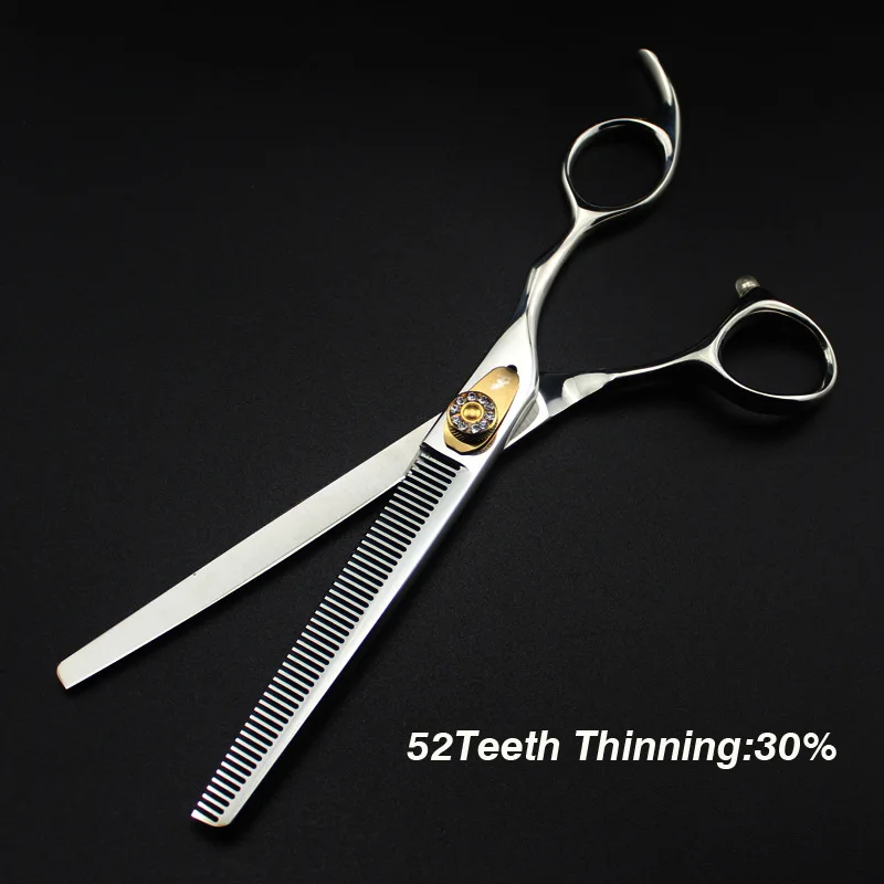 

7 inch Japan 440C stainless steel pet dog grooming scissors denth teeth thinning shears for dogs thinning rate 70%